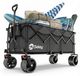 Sekey XXXL Bolderkar Opvouwbaar 300L 200KG, Verlengd Model met 17x10 cm All-Terrain Wielen, Gepatenteerd 4-weg Direct Opbouwsysteem, grijs