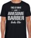 Bellatio Decorations Awesome Barber T-shirt Zwart Heren XL