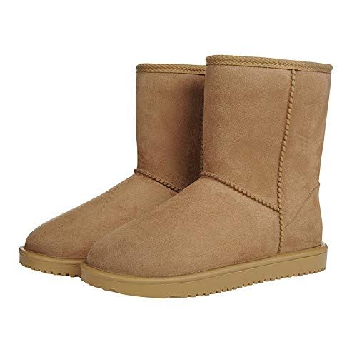HKM Allweather Davos waterdichte en bontgevoerde stal schoen Camel maat 35