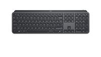Logitech MX Keys Advanced Illuminated Wireless Keyboard for Business, Logi Bolt USB Receiver, Bluetooth, Backlit Keys, rechargeable, Windows/Mac/Linux, QWERTY ES layout - Graphite