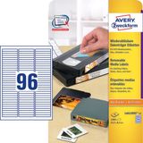 Avery Labels White 63,5 x 8,5mm (25)