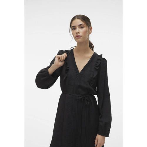 VERO MODA VMPURA Dress with Ruffles - Black