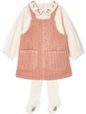 Vertbaudet 3-delige babyset jurk, shirt en maillot rouge