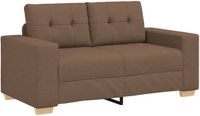 vidaXL Loveseat Bank Bruin Stof 160x77x82 cm