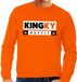Bellatio Decorations Oranje Kingky Outfit sweater - Trui voor heren - Koningsdag kleding XL
