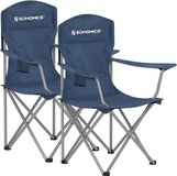 SONGMICS Campingstoel Set van 2 Blauw