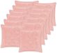 vidaXL Kussensloop 12 st houten roze 50 x 50 cm nep konijnenbont