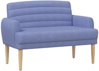 vidaXL Lovingseat met knoopge tuft Jeans Blauw 116 x 67 x 80 cm Stof