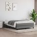 Maison Exclusive - Sommier à lattes de lit avec matelas gris foncé 140x190cm tissu
