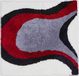 Grund Designer badmat COLANI, Ultrazacht en absorberend, Antislip, 5 jaar garantie, Colani 11, WC-sjabloon o.A. 60x60 cm, Wit rood