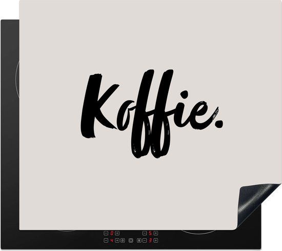 KitchenYeah® Inductie beschermer 58.3x51.3 cm - Koffie - Quotes - Spreuken - Drinken - Inductiebeschermer - Inductiemat - Inductieplaat mat