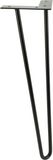 Pied de meuble Hairpin, hauteur 71 cm, design à 3 barres, finition chrome doré brillant, stable et élégant pour la conception de meubles modernes et classiques