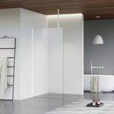 FortiFura Galeria inloopdouche - 140x200cm - mat glas - plafondarm - mat wit