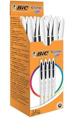 BIC Cristal Up - Stick balpen - Medium - Zwart - 20 stuks