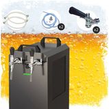 HAJUS AG Biertap STREAM 80K met luchtpomp bierkist, stromingskoeler 2-lijns droge koeler, Type D, sans