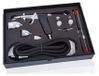 Merkloos Airbrushpistool - Pompsproeier - 0,3 mm, 0,5 mm en 0,8 mm mondstukken - Batterijaangedreven