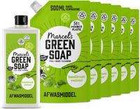 Marcel's Green Soap Afwasmiddel Basilicum & Vertivert Gras + 6 Navullingen Pakket