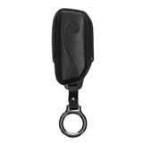 kwmobile leren autosleutel hoesje geschikt voor BMW 4-knops X7 X1 U11 iX ix1 7-serie G07 I7 autosleutel - Als sleutelhanger met sleutelring - Echt leer in zwart