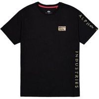 Alpha Industries Camo Sleeve T-Shirt voor heren Black M