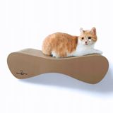 Mruu&Pruu GROTE KARTONNEN KAT SCRATTER Kattenmand Krabplank Krabpaal Karton Krabmand Kattenbed 70x23x24 cm CAPPUCINO