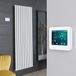 Ecoso, Hudson Reed Hudson Reed Radiateur design vertical électrique sec – 178,4 cm x 59 cm – Blanc – 1 Rang – Avec thermostat tactile – Vitality Ardus