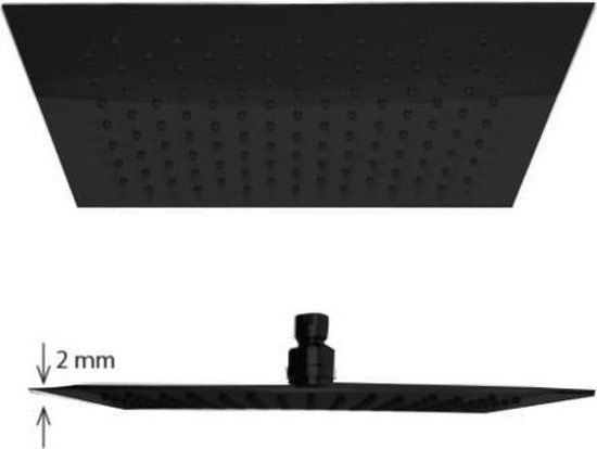 Best Design RVS Nero 200 Regendouche Vierkant Mat Zwart