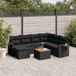 Maison Exclusive - Ensemble de meubles de jardin 8 pièces avec canapé et coussins, noir, en polyrotin