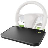 SAIJI Autostuurbureau met intrekbare sleuf, auto-voedseldienblad met krasbestendige siliconen stuursleuf, eettafel voor in de auto met bekerhouder