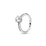 Pandora 925 Sterling Zilveren Crown Ring 198289CZ-58 (Maat: 58)