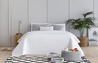 Todocama Fijne sprei met ruitpatroon, 100% microvezel, wit