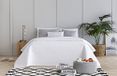 Todocama Fijne sprei met ruitpatroon, 100% microvezel, wit