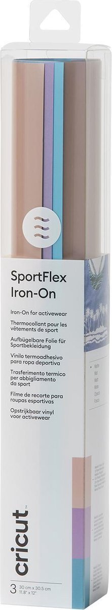 CRICUT SportFlex Iron-On Sampler 3-pak 11,20cm x 30cm Metallic