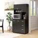 Meuble de cuisine noir 89 cm (l) x 39,5 cm (l) x 168 cm (h)