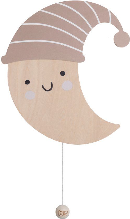 Baby's Only Houten wandlamp maan Heaven - Muurlamp voor babykamer & kinderkamer - clay/warm linen