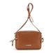 CAFèNOIR Sac pour appareil photo aspect cuir avec rayures, pour femme, couleur cuir marron, taille unique