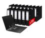 OXFORD Set van 15 mappen met hendel, Smart Pro+, A4XL, rug 80 mm, 2 D-ringen, polypropyleen, omzoomd, zwart