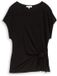 Tom Tailor - T-shirt met knoopdetail - Maat XL - deep black