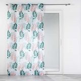 Douceur d'intérieur Belline Curtain with Eyelets 140 x 240 cm White/Emerald Printed