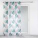 Douceur d'intérieur Belline Curtain with Eyelets 140 x 240 cm White/Emerald Printed