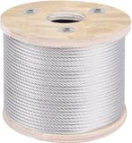 VEVOR 304 Roestvrijstalen Kabel 4,8 mm 7x19 Staaldraad 76 M