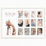 Luca Wit Fotolijst 40x60 cm - Eerste Jaartje Baby, Plexiglas