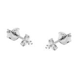 KARMA Jewelry sterling zilveren oorbellen Triple Flower