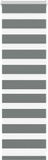 vidaXL Zebra Rolgordijn 45x100 cm Donkergrijs