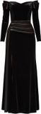 Ombre LARICA Jurk - Lange Mouw - Rits - Effen Zwart S