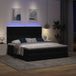 Prolenta Maison Exclusive - Ottomaans bedframe met matras, zwart, 160x200 cm, fluweel