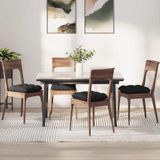 vidaXL - Zitkussens - 4 st - Microvezel - Stof - Zwart - 40 x 40 cm
