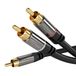 KabelDirekt RCA audio kabel 10 m Zwart
