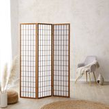 Homestyle4u Kamerscherm - 132x175 cm - Bruin - 3-delig - Shoji