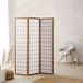 Homestyle4u Paravent - 132x175 cm - Brun - 3 panneaux - Shoji