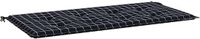 vidaXL Coussin de banc de jardin motif losange 120x50x3 cm tissu oxford noir